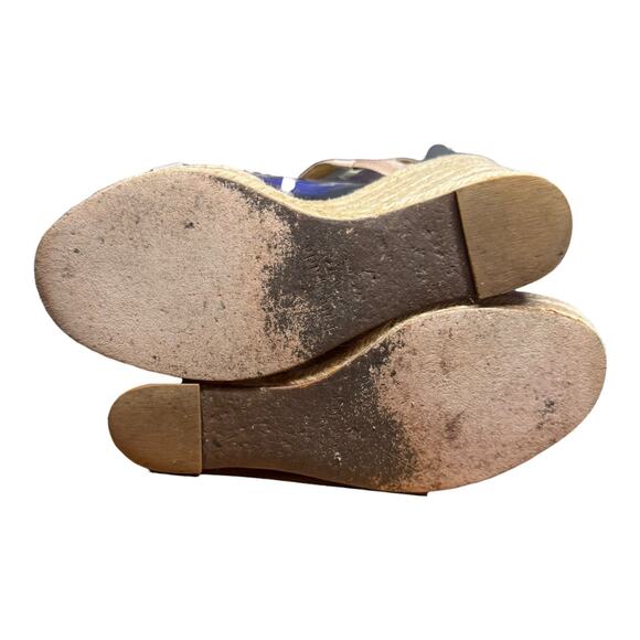 KATE SPADE Women's 7 Pearl Grosgrain Ribbon Espadrille Wedge Sandals Bow Spain - Picture 10 of 10